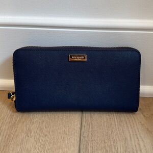 Kate Spade Navy Blue Zip Wallet